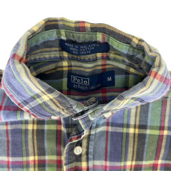 Polo Ralph Lauren Kids Shirt Medium Plaid Short Sleeve Button Down - Picture 5 of 5